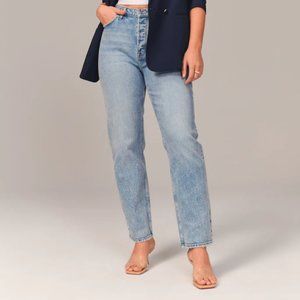 Abercrombie & Fitch Curve Love High Rise Dad Jean - only worn once *extra short*